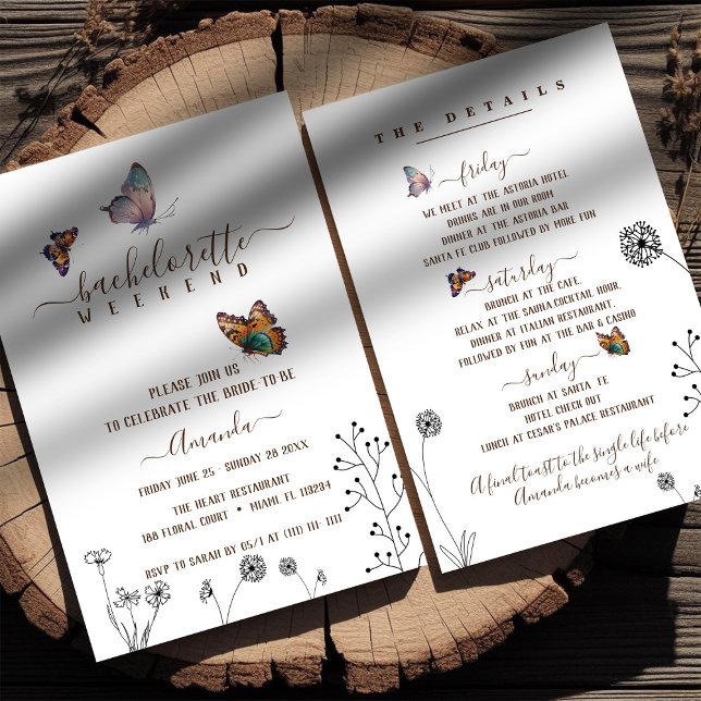 Invitation Week-end minimaliste entre filles (Créateur téléchargé)