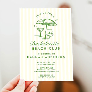 Invitation Week-end Rétro Moderne Vintage Vert Enterrement de
