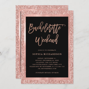 Invitation Week-end rose des parties scintillantes