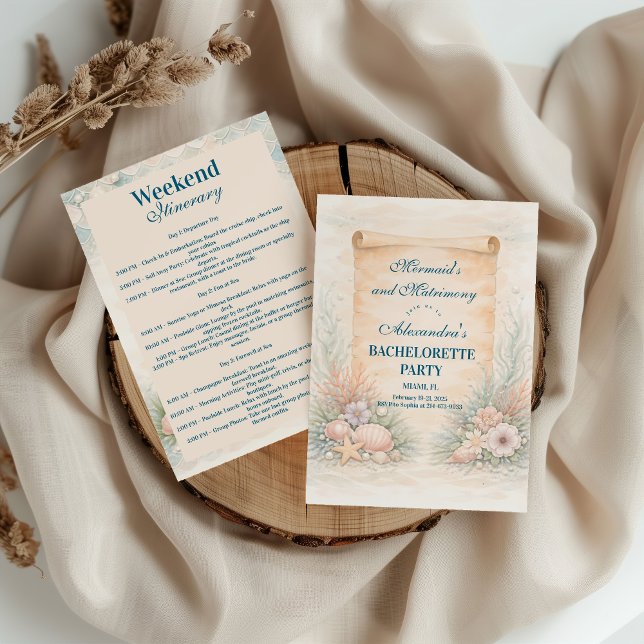 Invitation Week-end Sirène et Matrimoni (Créateur téléchargé)