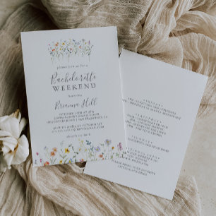 Invitation Week-end Wild Multicolor Floral Bachelorette
