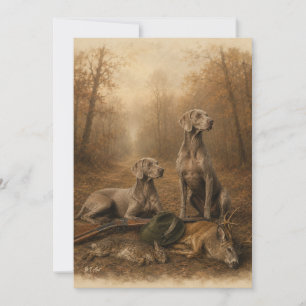 Invitation Weimaraner – Chasseur de Fantôme Argenté