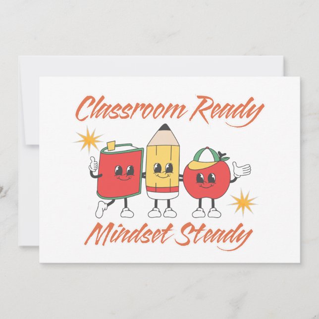 INVITATION WELCOME BACK TO SCHOOL CLASSROOM READY MINDSET (Devant)