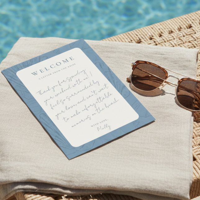 Invitation Welcome Letter from the Bride Coastal Bachelorette (Welcome Letter from the Bride Coastal Bachelorette Invitation)