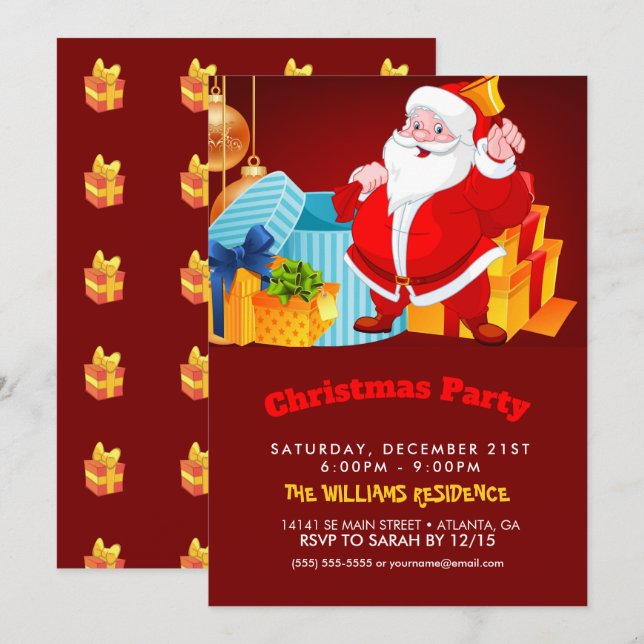 Invitation Welcome Santa Claus (Devant / Derrière)