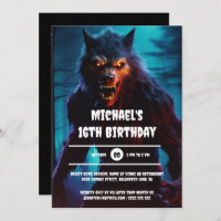 Werewolf homme nuit forêt halloween anniversaire a