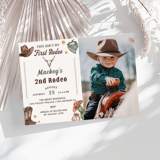 Invitation Western Birthday Party Rustic Photo (Créateur téléchargé)