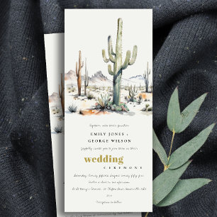 Invitation Western Boho Cactus Mariage du paysage du désert
