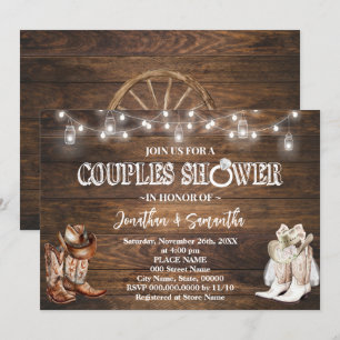 Invitation Western Couples Douche Pays Wedding shower
