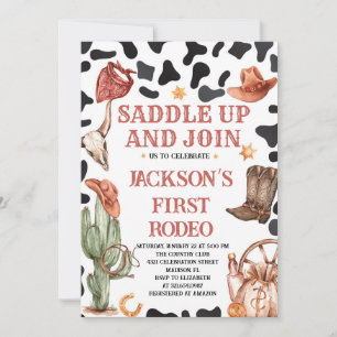 Invitation Western Cowboy 1st Rodeo Birthday Party