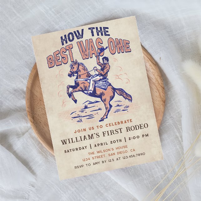 Invitation Western Cowboy Rodeo Anniversaire Comment le meill (Créateur téléchargé)