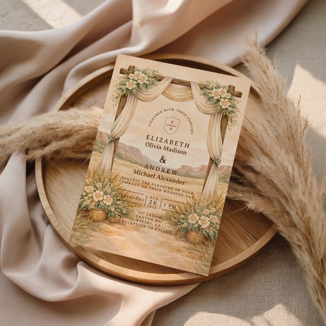 Invitation Western Desert Arch Wedding (Créateur téléchargé)