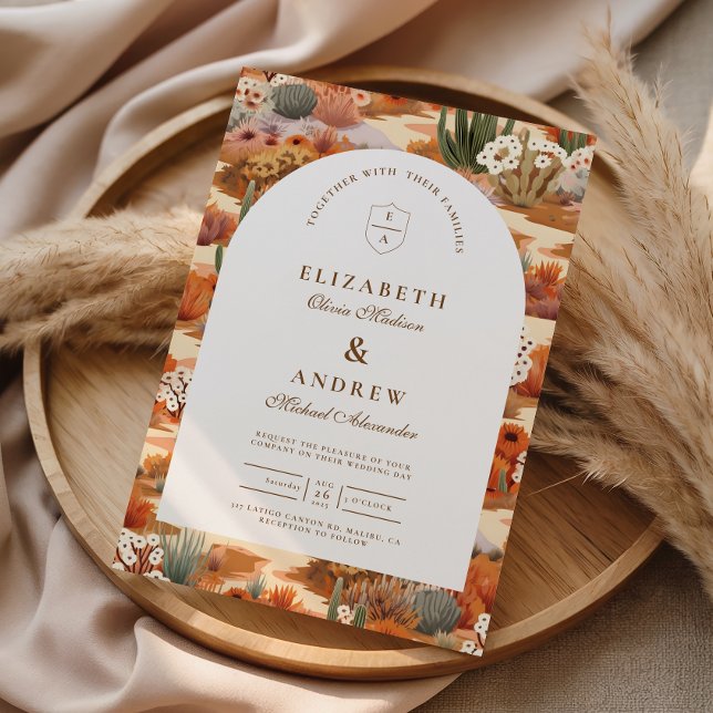 Invitation Western Desert Floral Wedding (Créateur téléchargé)