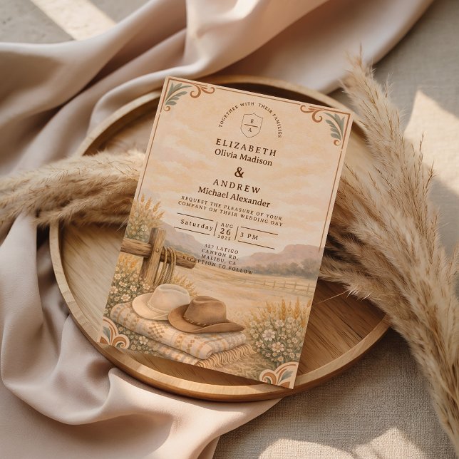 Invitation Western Desert Ranch Wedding (Créateur téléchargé)