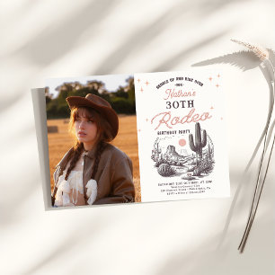 Invitation Western Desert Rodeo 30th Birthday Photo