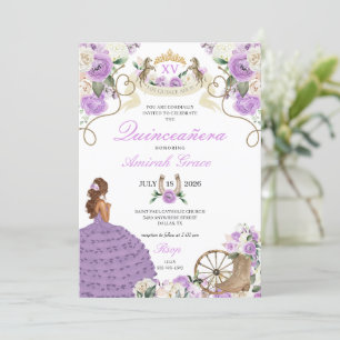 Invitation Western Fairytale Purple Cowgirl Quinceañera