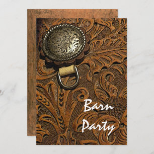 Invitation Western Horse Saddle Barn Party