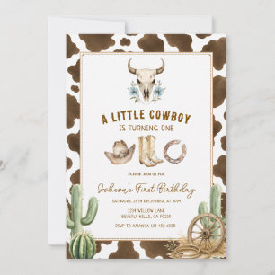 Invitation Western Little Cowboy fête son premier anniversair