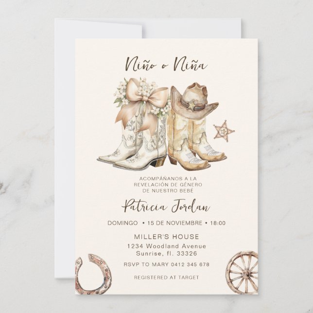 Invitation Western Niño Niña - Révélation espagnole du genre (Devant)