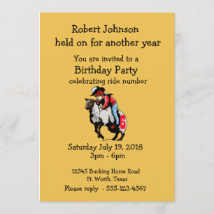 Invitation Western Party Rodeo Cowboy Mutton Buster