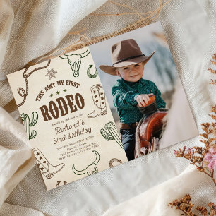 Invitation Western Rodeo 2e anniversaire Photo