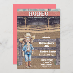 Invitation Western Rodeo Cowboy/Cowgirl Anniversaire personna
