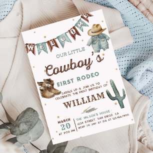 Invitation Western Rodeo Wild West Cowboy fête d'anniversaire