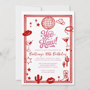 Invitation Western Rustic 30e, 40e anniversaire de la fille