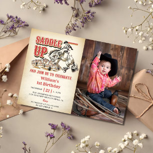 Invitation Western Saddle Up Et Rejoignez-Nous Pour Anniversa