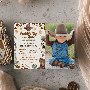 Invitation Western Saddup Et Circuler Pour Anniversaire