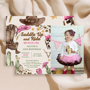 Invitation Western Saddup Et Circuler Pour Anniversaire