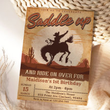 Western Saddup Et Circuler Pour Anniversaire