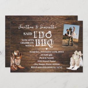 Invitation Western Said I do BBQ Elopement après Mariage
