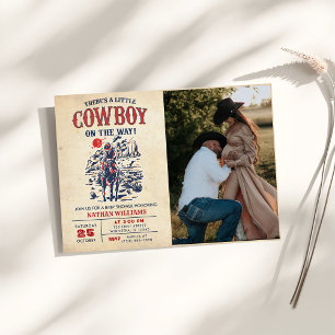 Invitation Western Vintage Desert Cowboy Baby shower photo