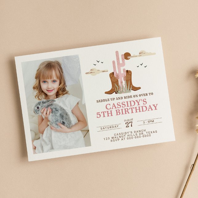 Invitation Western Wild West Country Cowgirl Rodeo Anniversai (Créateur téléchargé)