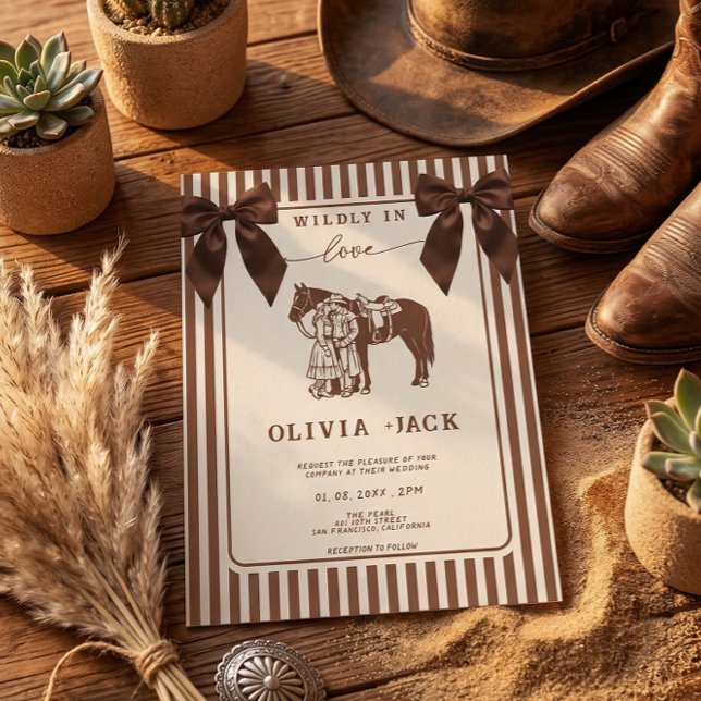 Invitation Western Wildly in love Hand Drawn Wedding (Créateur téléchargé)
