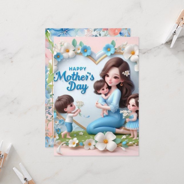 Invitation "Westie Wives for Mom (Devant/Arrière en situation)