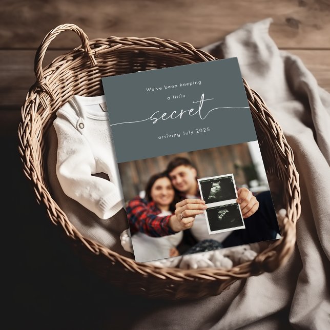 Invitation We've Been Keeping a Secret Baby Announcement Card (Créateur téléchargé)