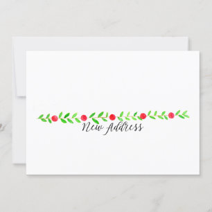 Invitation We've Moved/New Address , watercolor Christmas