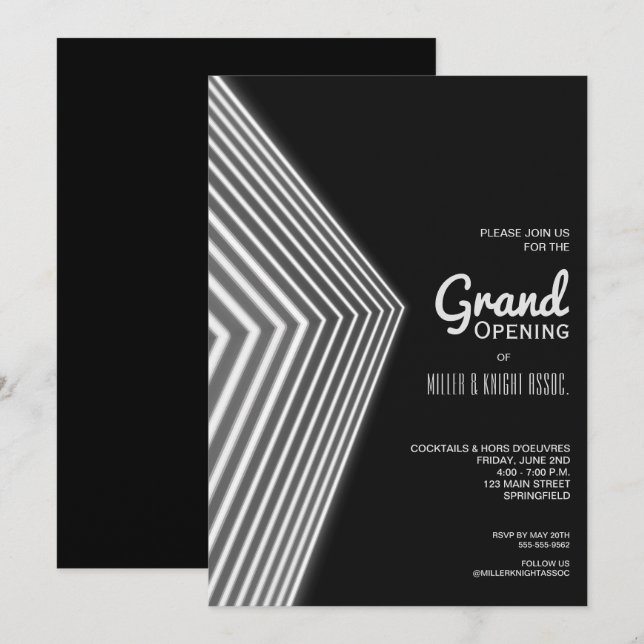 Invitation Whale Neo Business Grand Ouverture (Devant / Derrière)