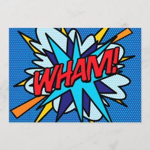 Invitation WHAM Amusant Art Pop Comic Retro