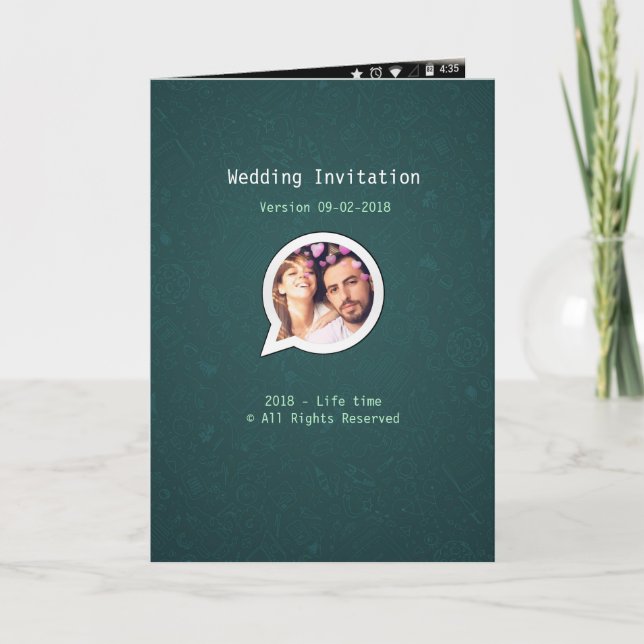 Invitation Whatsapp Wedding Invite Lucretia&Otto (Devant)