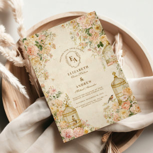 Invitation Whimschant Oiseau Élégance rustique