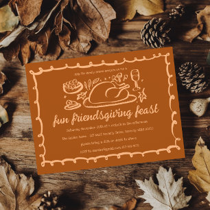 Invitation Whimsgiving Friendsgiving Dîner sur mesure