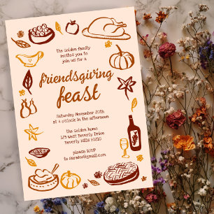 Invitation Whimsgiving Friendsgiving Dîner sur mesure