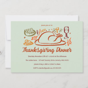 Invitation Whimsgiving Friendsgiving Dîner sur mesure