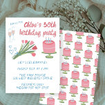 Invitation Whimsical 30th Birthday Party Girlie Cute Custom<br><div class="desc">Une carte mignonne parfaite pour une invitation à la fête d'anniversaire amusante! L'art fait main pour vous ! ENTIÈREMENT PERSONNALISABLE ! Cliquez sur "Personnaliser" ci-dessus pour modifier le texte. Cliquez sur "modifier à l'aide de l'outil de conception" pour ajuster les polices, les couleurs et les placements. Supprimez le motif de...</div>
