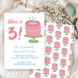 Invitation Whimsical 3e anniversaire Cake Kids Party Personna<br><div class="desc">Une carte idéale pour une invitation amusante à la fête d'anniversaire d'un enfant ! L'art fait main pour vous ! ENTIÈREMENT PERSONNALISABLE ! Cliquez sur "Personnaliser" ci-dessus pour modifier le texte. Cliquez sur "modifier à l'aide de l'outil de conception" pour ajuster les polices, les couleurs et les placements. Supprimez le...</div>