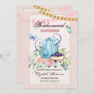 Invitation Whimsical Afternoon Tea Bridesservantes Brunch Lun