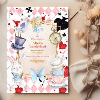 Whimsical Alice in Wonderland fête d'anniversaire
